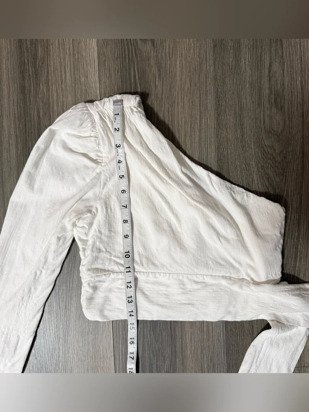 Free People White One Shoulder Crop Top Size Small Beach Coastal Vacation Resort